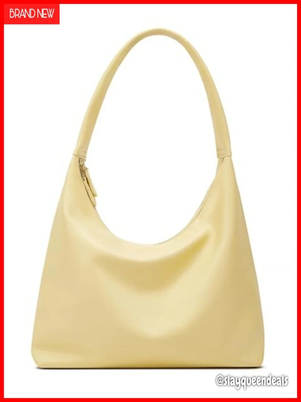 PU Leather Crescent Shoulder Bag Women Hobo Tote Crossbody Retro